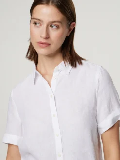 Kurzarmbluse aus Leinen