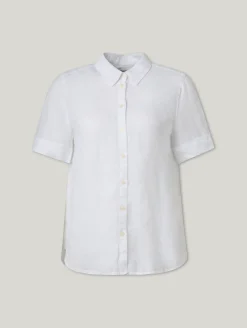 Kurzarmbluse aus Leinen