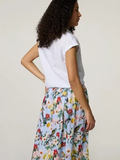 Kurzarmbluse aus Leinen