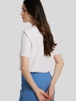 Kurzarmbluse aus Seide