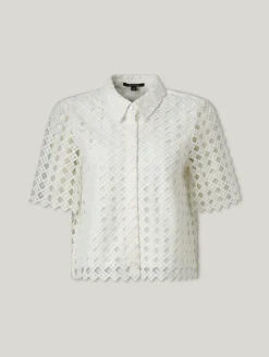 Kurzarmbluse aus Spitze