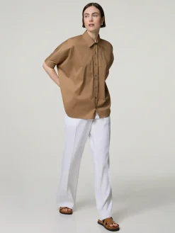 Kurzarmbluse im Oversized Fit