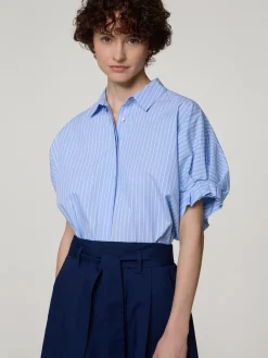 Kurzarmbluse im Oversized Fit