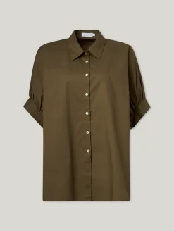 Kurzarmbluse im Oversized Fit