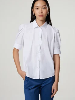 Kurzarmbluse mit Baumwolle