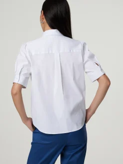 Kurzarmbluse mit Baumwolle