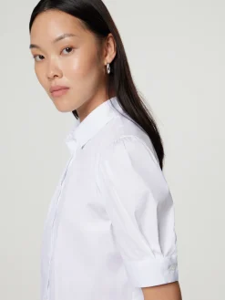 Kurzarmbluse mit Baumwolle