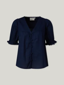 Kurzarmbluse mit Bio-Baumwolle