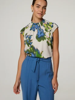 Kurzarmbluse mit Print