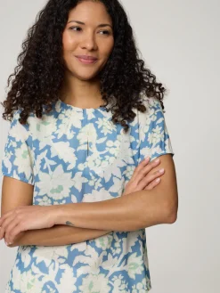 Kurzarmbluse mit Print