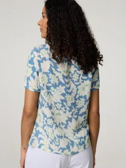Kurzarmbluse mit Print