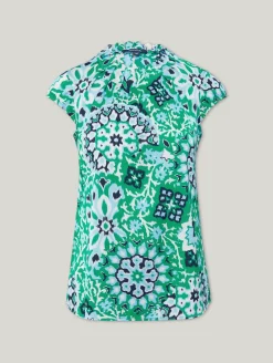 Kurzarmbluse mit Print