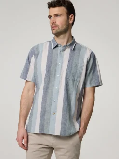 Kurzarmhemd mit Leinen