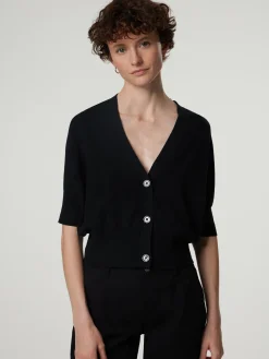 Kurzarm-Strickjacke MER