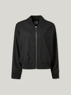 Kurze Bomberjacke mit Wolle