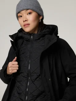 Kurzmantel mit Steppjacke