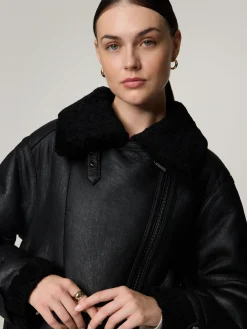 Lammfelljacke im Biker-Look PARIS