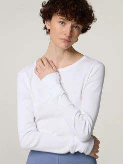 Langarmshirt aus Rippstrick