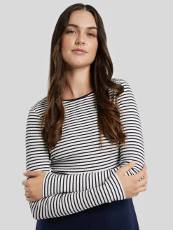 Langarmshirt im Rippstrick