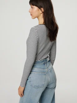 Langarmshirt im Rippstrick