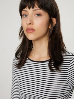 Langarmshirt im Rippstrick