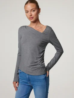 Langarmshirt mit Raffung