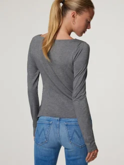 Langarmshirt mit Raffung