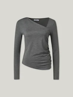 Langarmshirt mit Raffung