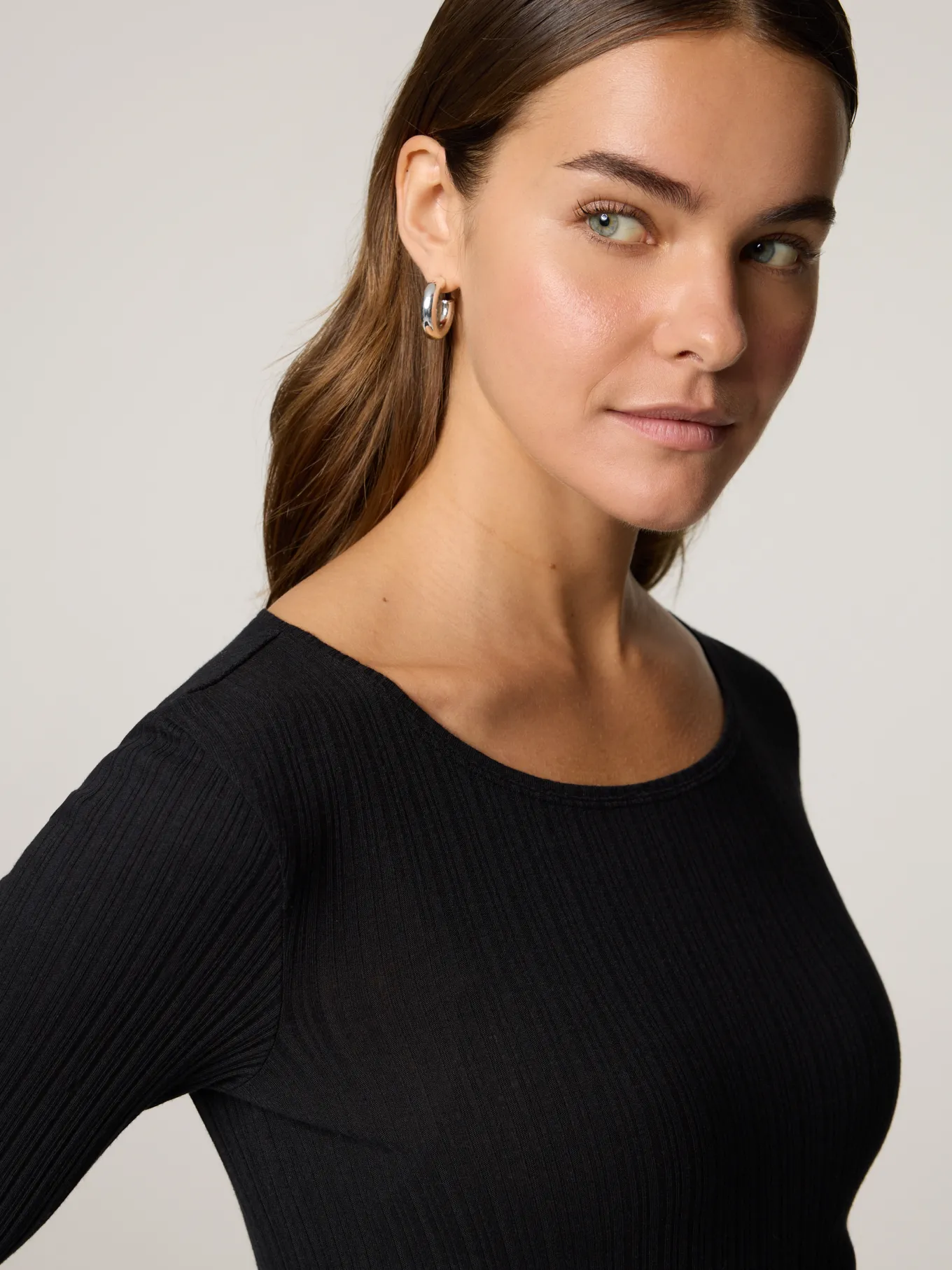 Langarmshirt mit Rippen HEJUNO