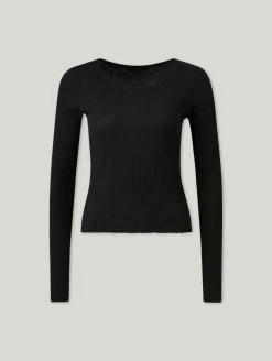 Langarmshirt mit Rippen HEJUNO