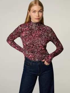 Langarmshirt mit Stehkragen