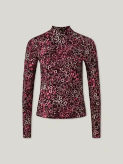 Langarmshirt mit Stehkragen