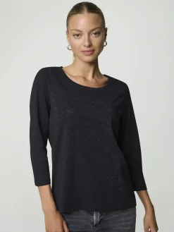 Langarmshirt mit Strasssteinen