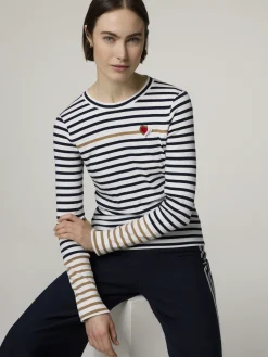 Langarmshirt mit Streifen