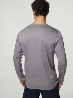 Langarmshirt mit V-Ausschnitt