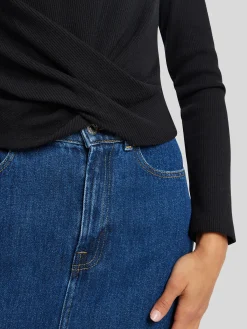 Langarmshirt mit Wickel-Optik