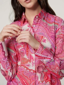 Lange Bluse aus Baumwolle