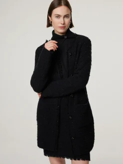 Lange Strickjacke aus Bouclé