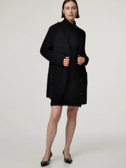 Lange Strickjacke aus Bouclé