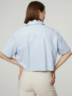 Lederhemd im Boxy Fit MACAYA