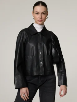 Lederhemd im Jacken-Stil