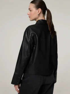 Lederhemd im Jacken-Stil