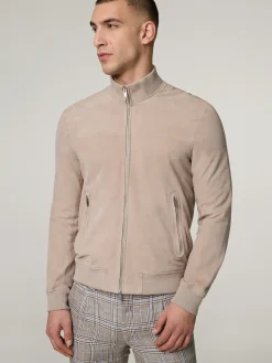 Lederjacke aus Ziegenvelours