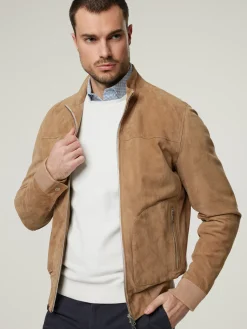 Lederjacke aus Ziegenvelours DON