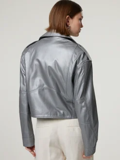 Lederjacke im Biker-Look