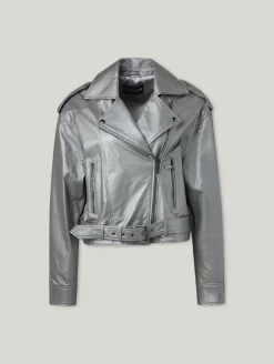 Lederjacke im Biker-Look