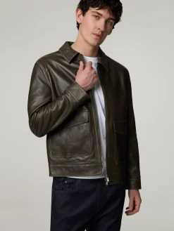 Lederjacke im Regular Fit