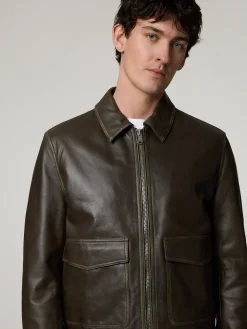 Lederjacke im Regular Fit