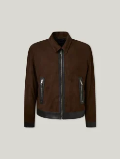 Lederjacke im Slim Fit BIKER