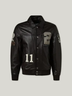 Lederjacke mit Patches